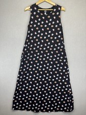 Uniqlo Tales of Genji Sleeveless Maxi Dress w/Pockets Medium Black Geometric