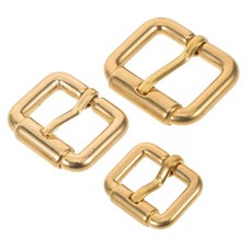 3 Pcs Brass Strap Adjuster Buckle Belt Replacement Metal Bag Chain Adjustment