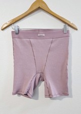Skims Women's Breathable Cotton Rib Boxer Shorts Size Small Purple Dusk