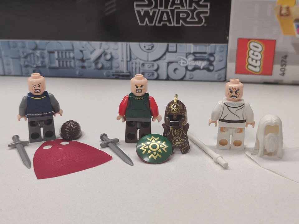 Lord of the Rings Aragorn King Theoden Gandalf the White Custom Lego Minifigures - Image 4 of 4