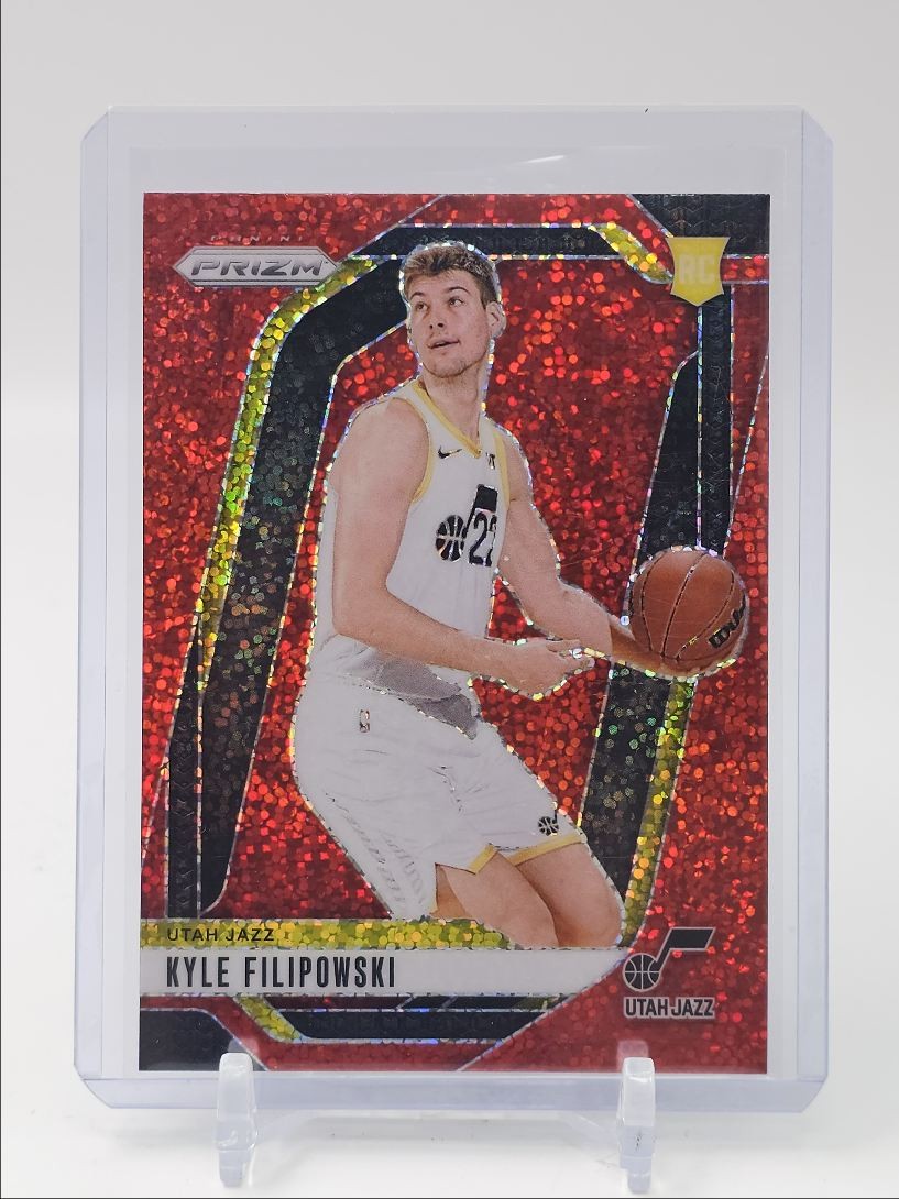 KYLE FILIPOWSKI 2024-25 PANINI PRIZM ROOKIE RED SPARKLE JAZZ #263 RC Q5869
