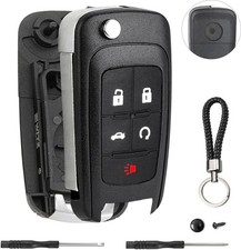 5 Button Key Fob Shell Replacement for Chevy Cruze Camaro Impala Equinox GMC Ter