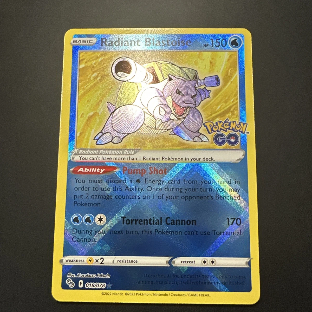 Radiant Blastoise ポケモンカード　※スリーブ付き※ Radiant Blastoise 018/078 Pokémon GO for sale | eBay