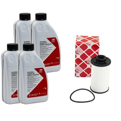 Set Getriebeöl Haldex-Kupplung Febi 4 Liter + Getriebeölfilter für Audi A3 VW