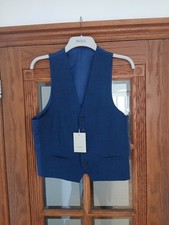 Moss of Covent Garden_Royalblaue Herrenweste_Korsted Textur_Brustumfang 38 Zoll R