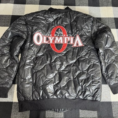 JOE WEIDER 55th MR. OLYMPIA BODYBUILDING QUILTED BOMBER FULL ZIP JACKET MENS LRG