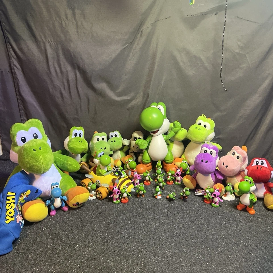 HUGE Nintendo Lot Of 34 Yoshi Plush & Figures Super Mario Bros. Vintage 80's-Now - Image 2 of 4