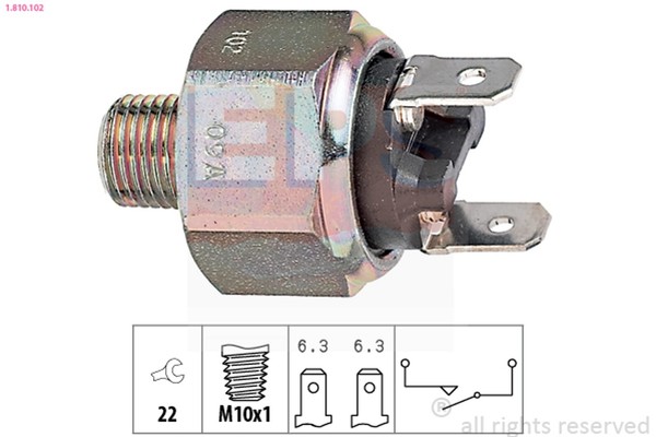 EPS Bremslichtschalter 1.810.102 FüR 86C Polo VW 80 Scirocco 53B Golf 155 33B T3-image