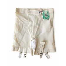 Vintage Sears NOS Front Control Long Leg Girdle Garters USA Size S NWT Pin up