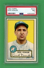 1952 Topps #210 Dick Fowler *** PSA NM 7 ** Philadelphia Athletics baseball card
