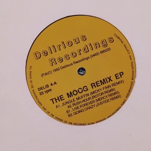 The Moog - Rush Hour / Jungle Muffin Remixes - 1992 Old Skool Hardcore VG+