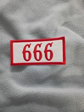 Red and White 666 PATCH Iron-on
