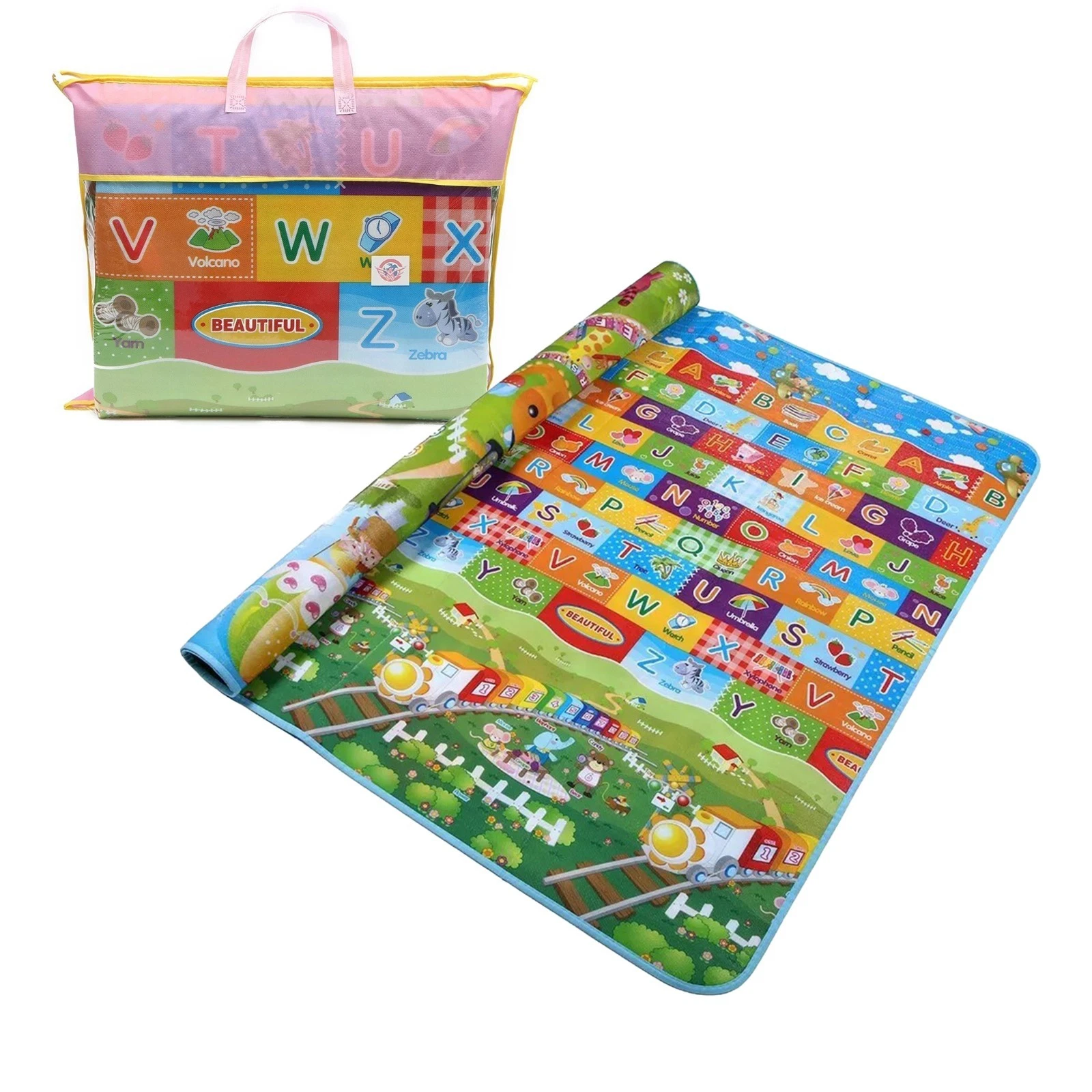 Extra Large Baby Crawling Play Mat 79 x 71 Inch Non-Toxic Waterproof Double