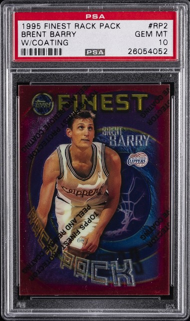 1995 FINEST RACK PACK W/COATING #RP2 BRENT BARRY PSA 10