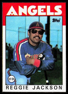 Reggie Jackson 1986 Topps Box Bottom Panels Singles #I