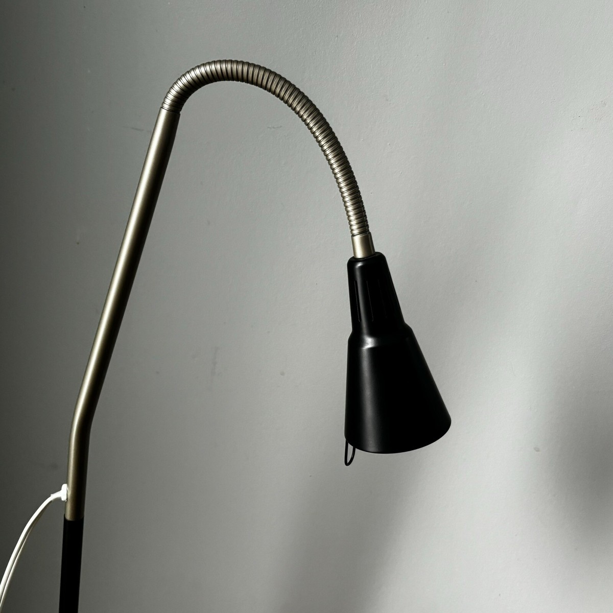IKEA Kvart Black Gooseneck Floor Lamp Light Flexible Work Reading