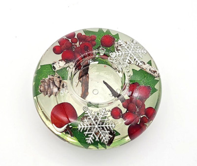 Gilde Dreamlight Glass Tealight Candle Holder Traumlicht Germany Winter