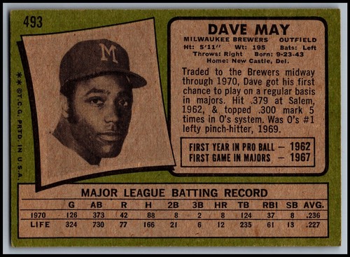 1971 Topps Baseball Cards 264-523 - You Pick - aaalvins - Picture 217 of 249