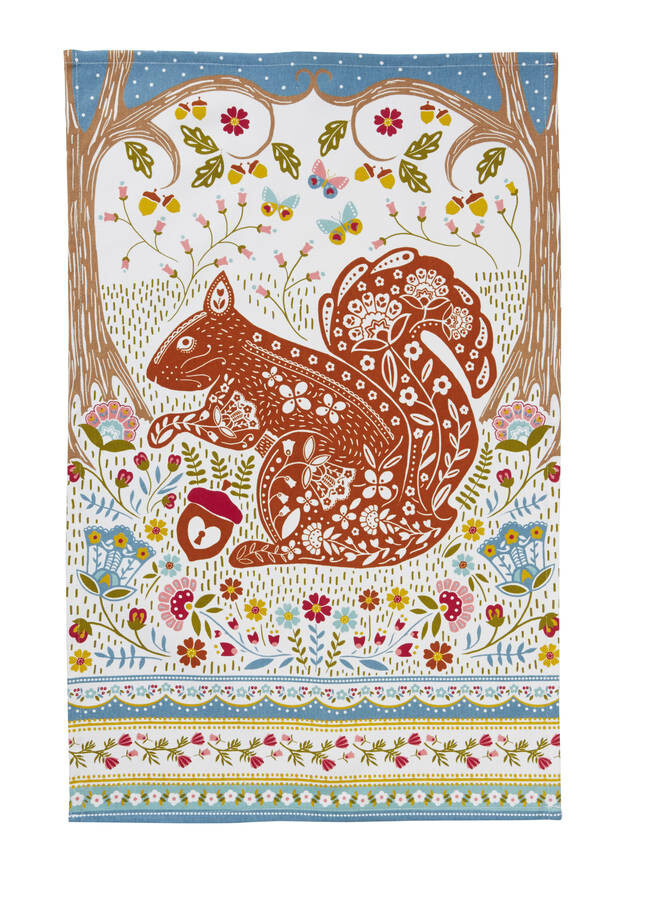 Ulster Weavers Woodland Squirrel Tea Towel RED SQUIRRELS tea towels wildlife