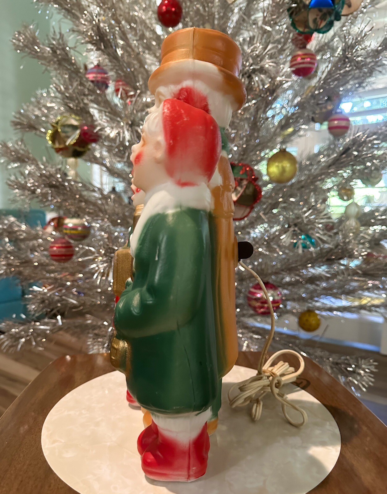 Vintage Christmas Carolers Tabletop Blow Mold Indoor Plastic Holiday