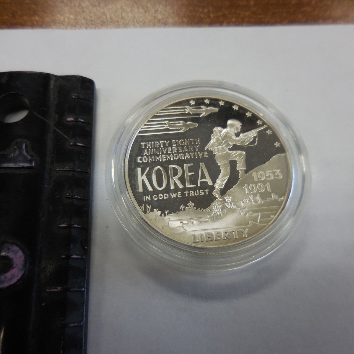 1991 P US Mint Proof Korean War Commemorative Korea Silver Dollar