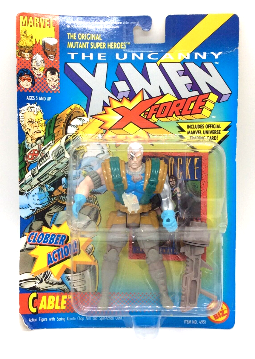 Toy Biz The Uncanny X Men X FORCE CABLE Action Figure With Trading