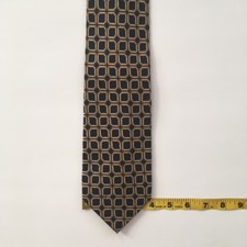 Barneys New York tie blue gold 100 silk made in italy necktie tie pa0757