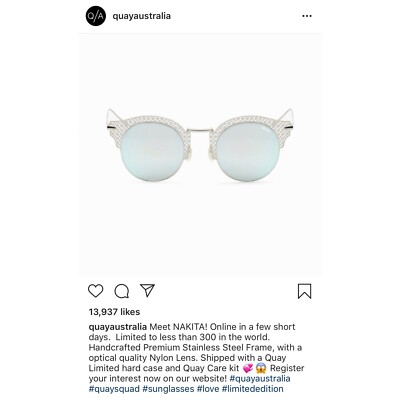 Quay Australia LIMITED EDITION (NAKITA) Silver/Blue  display picture 1