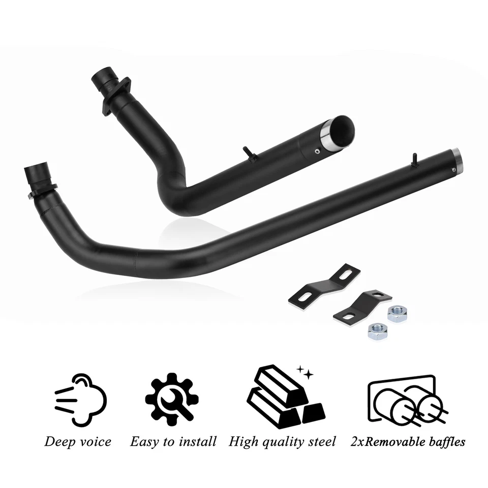 Shortshots Staggered Exhaust Pipes System For Honda Shadow Aero 750 Phantom 750 - Image 3 of 4