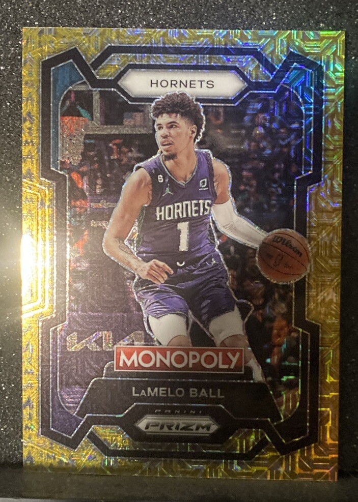 2023-24 Panini Prizm Monopoly - Millionaire Gold Mojo Prizm #13 LaMelo Ball /500