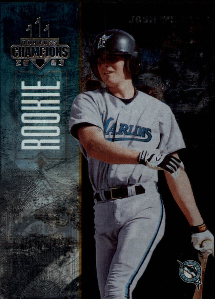 2003 Donruss Champions Metalized Marlins Baseball Card #109 Josh Wilson/100
