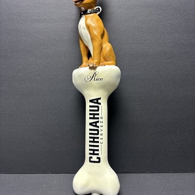 12” Tall Chihuahua Cerveza Rico Dog Bone Lager Figural Beer Tap
