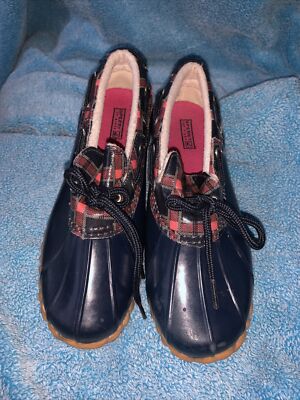 Sperry Top-Sider Womens Sz Blue Duck Shoes Low Top Boots