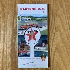 Texaco Map Eastern US Michigan Florida Ohio North Carolina 1964 Gas and Oil