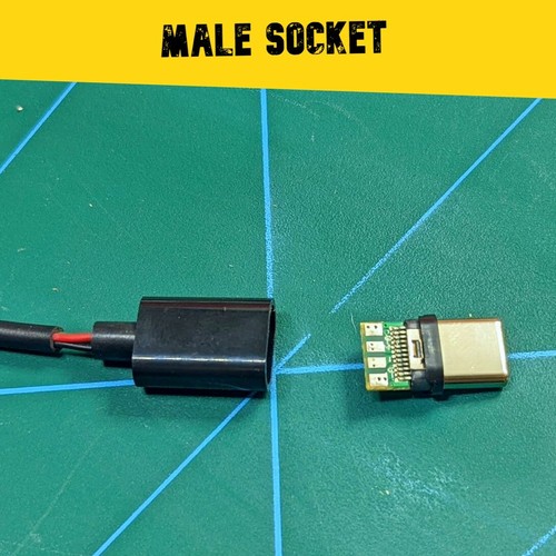 DIY 24pin USB TypeC Male/14p Female Socket Adapter Plug Connector