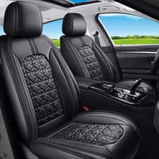 Leather Car Seat Covers 5 Seats 2 Front Seat Cover Rear Full Set Pads for TOYOTA