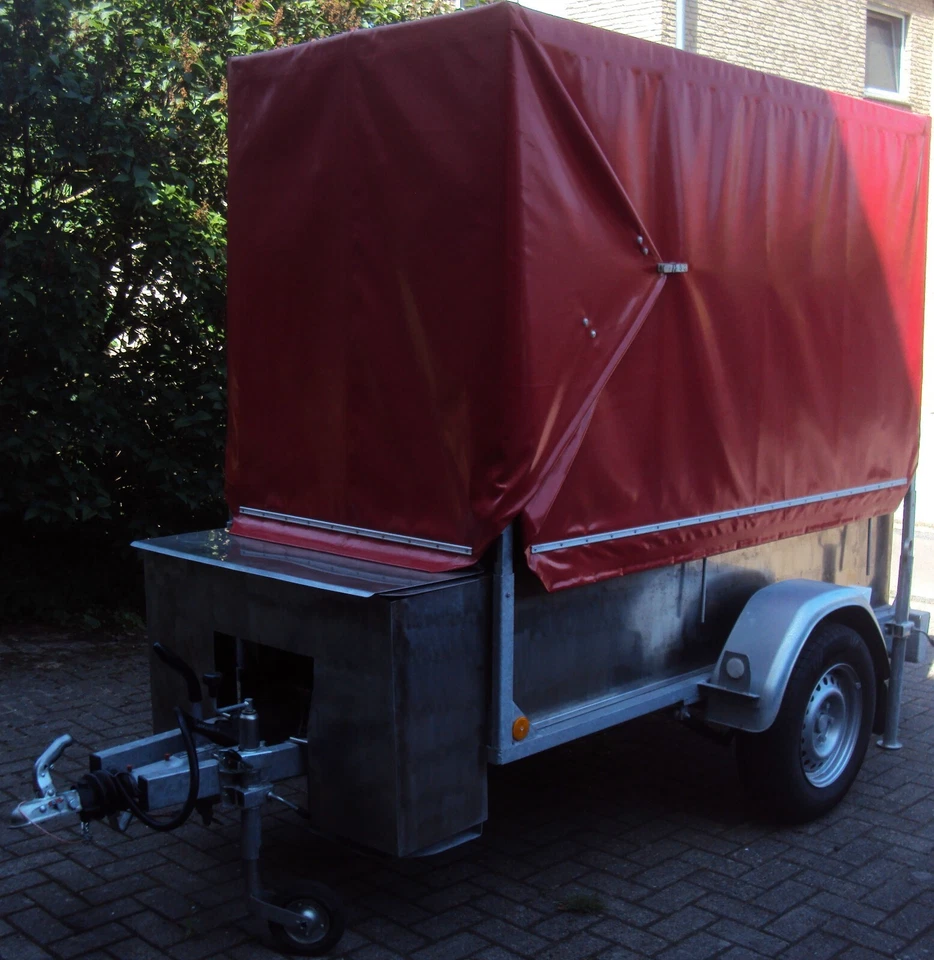 Gulaschkanone ganz Edelstahl fahrbar Dach, 2 Grills Pfanne, 2 Kessel Imbisswagen - Bild 2 von 4