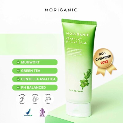 MORIGANIC Mugwort Facial Wash 100 ml/3.4 fl oz Treats and Soothes Sensitive Skin