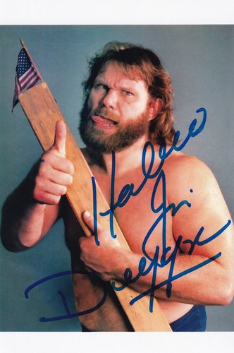 Hacksaw Jim Duggan Signed 4x6 Photo MSW GCW UWF WWF WCW WWE Picture Autograph