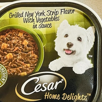 12 Pack CESAR HOME DELIGHTS Grilled New York Strip Wet Dog Food 3.5 Oz Each