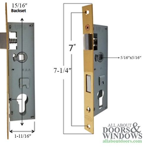 Andersen Storm Door Lock 4000 Series Lock Case Lock Body Only Left Handed - Picture 3 of 3
