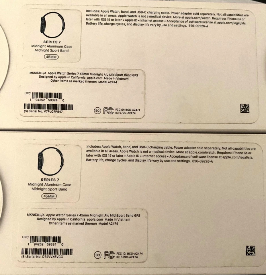 Apple Watch Series 7 GPS 45mm Midnigt  Aluminum case - Mid Sport Band MKN53LL/A - Image 3 of 4