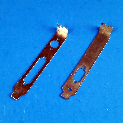 2 pc Set Computer Rear Panel IO Plate Bracket Lot DB25 DB9 Mini-DIN PS ...