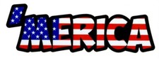 'Merica Decal Sticker  Select Size  Outdoor Durable  America USA JDM Bumper