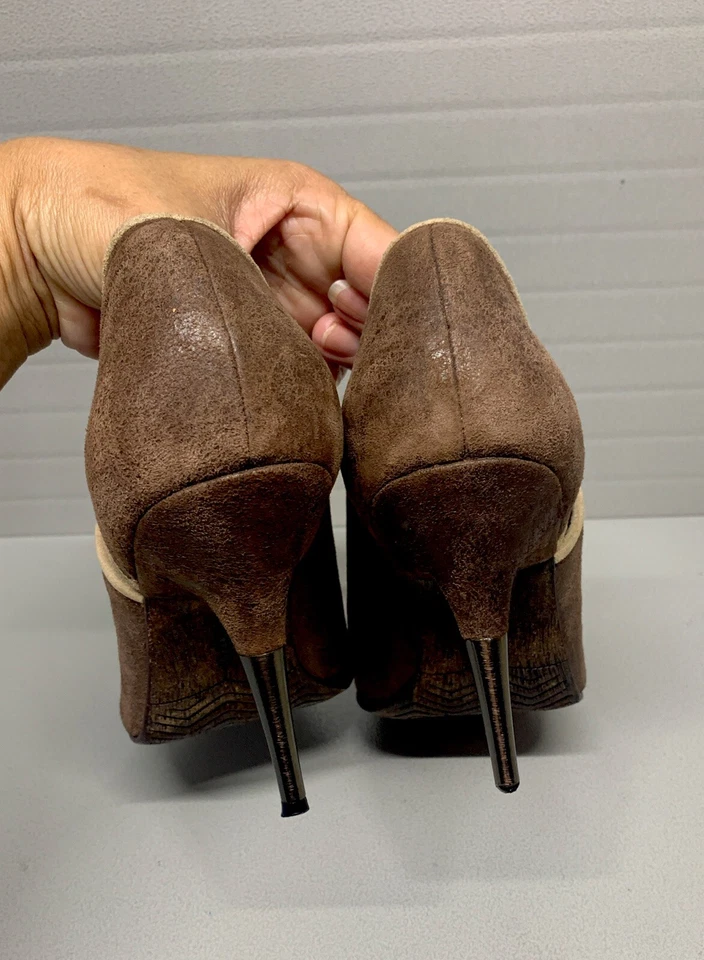 Zapatos de cuero marrón botín recortado Diesel Mellana vintage talla 10 ~ ¡Elegantes! Foto 4 de 4