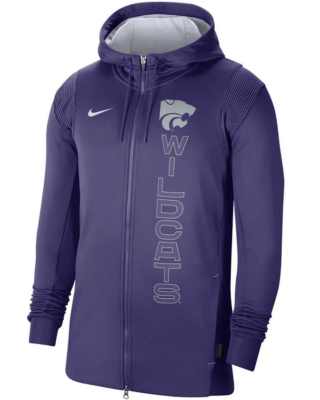 NIKE K-State WILDCATS Team Issue ON-Field Zip THERMA Hoodie- L- NEW- Kansas