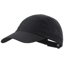 Men's Breathable Run Hat Quick Dry Reflective Sport Cap One Size Black