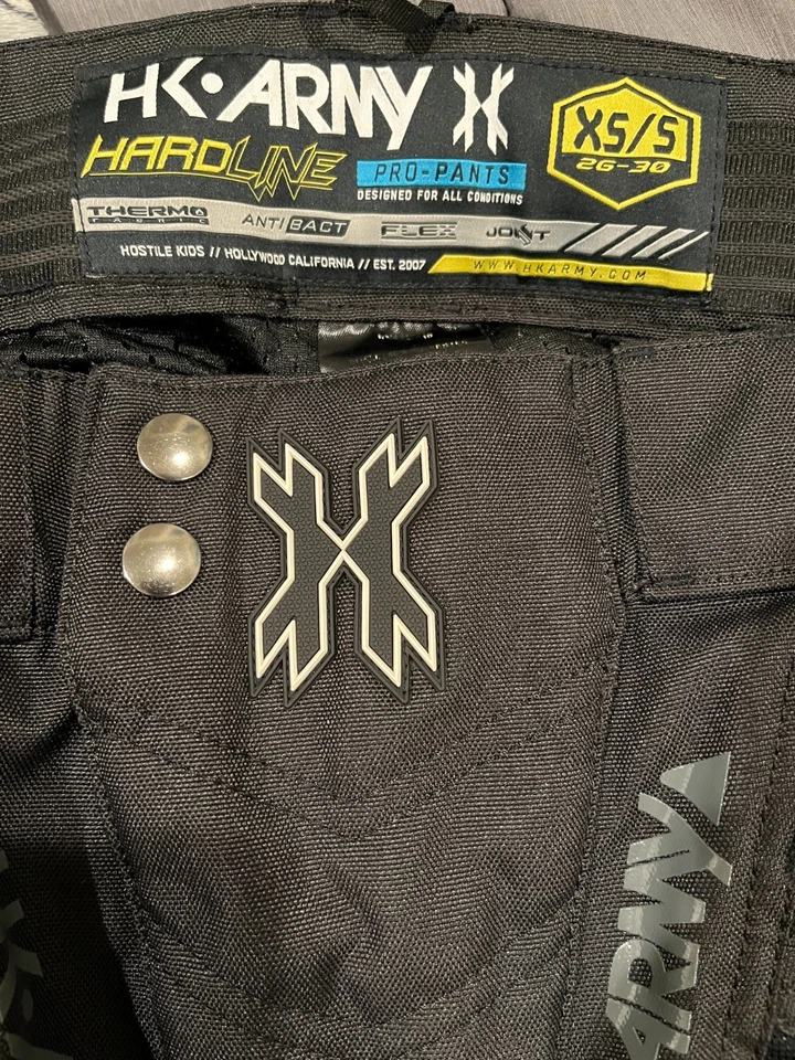Pantalones de paintball HK Army Hardline negros: extra pequeños/pequeños Foto 3 de 3