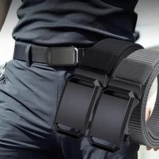 Men Casual Military Tactical Army Adjustable Quick Release Belts Pants Waistband