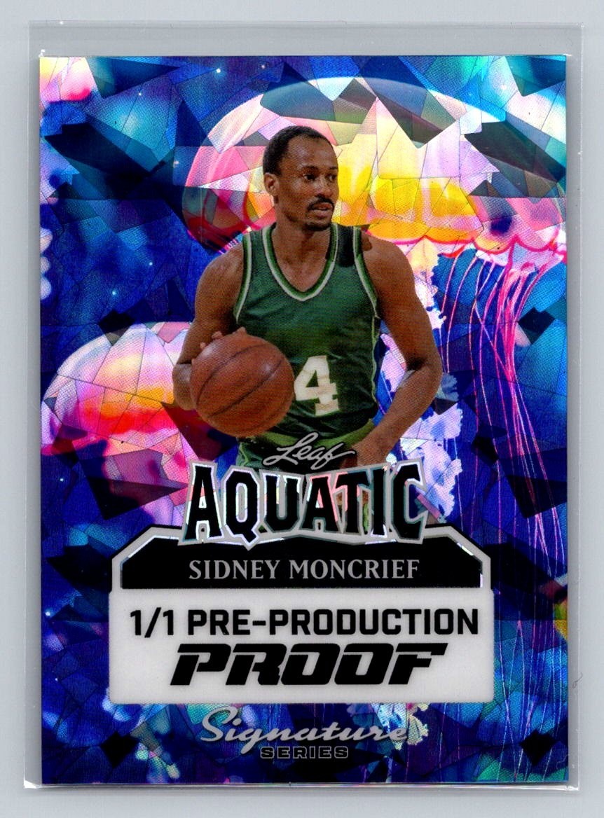 2025 Leaf Signature Series Aquatic Sidney Moncrief #A-SM1 Jellyfish Crystals 1/1